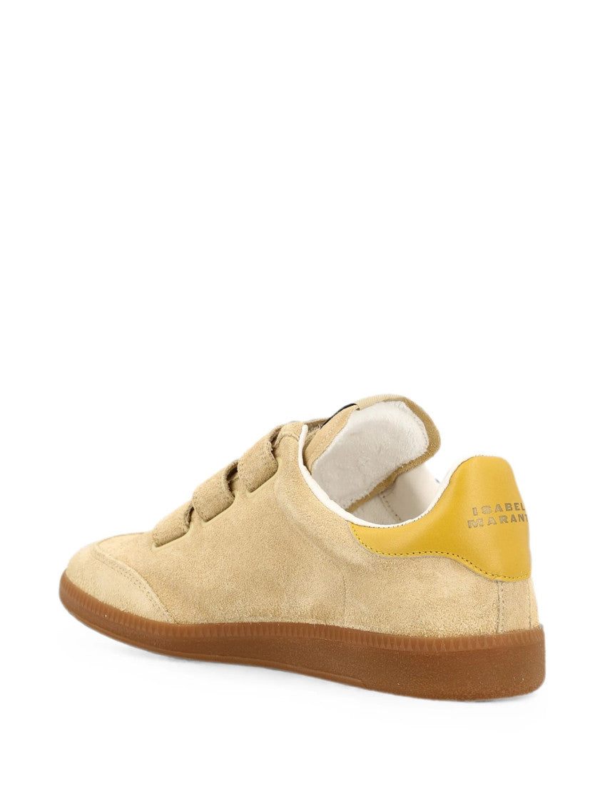 Beige Round Toe Sneakers 4