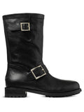 Black Leather Mid Boots 1
