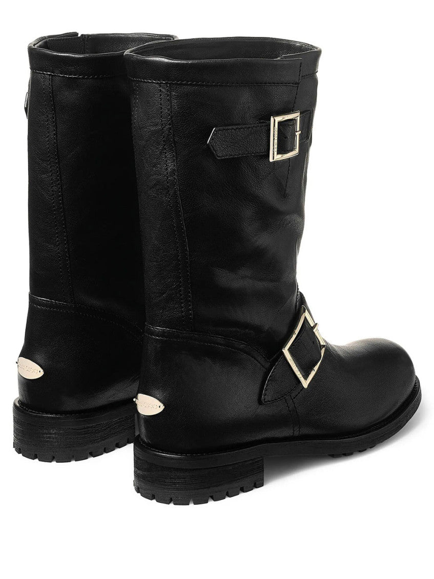 Black Leather Mid Boots 2