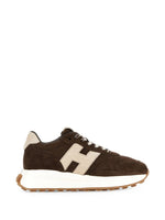 Brown H641 Leather Sneakers 1