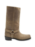 Beige Biker leather boots 1