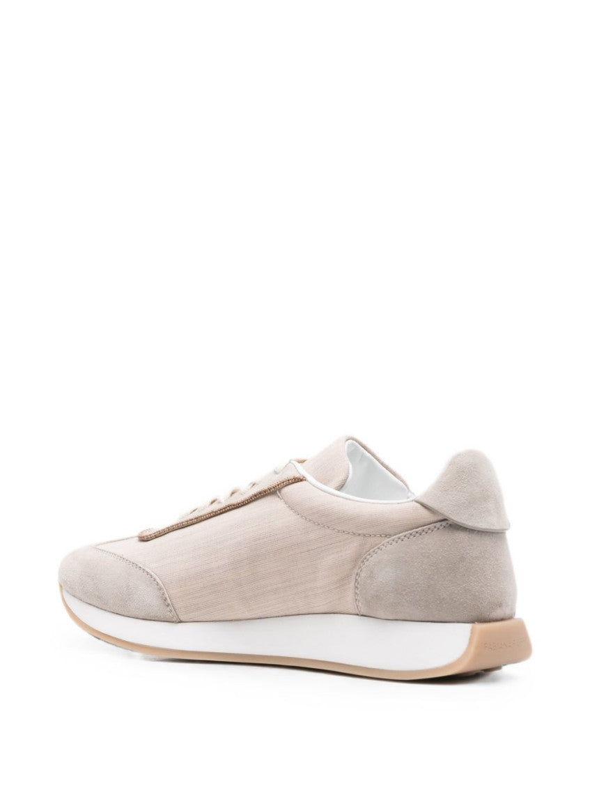 Beige Lace-up Sneakers 3