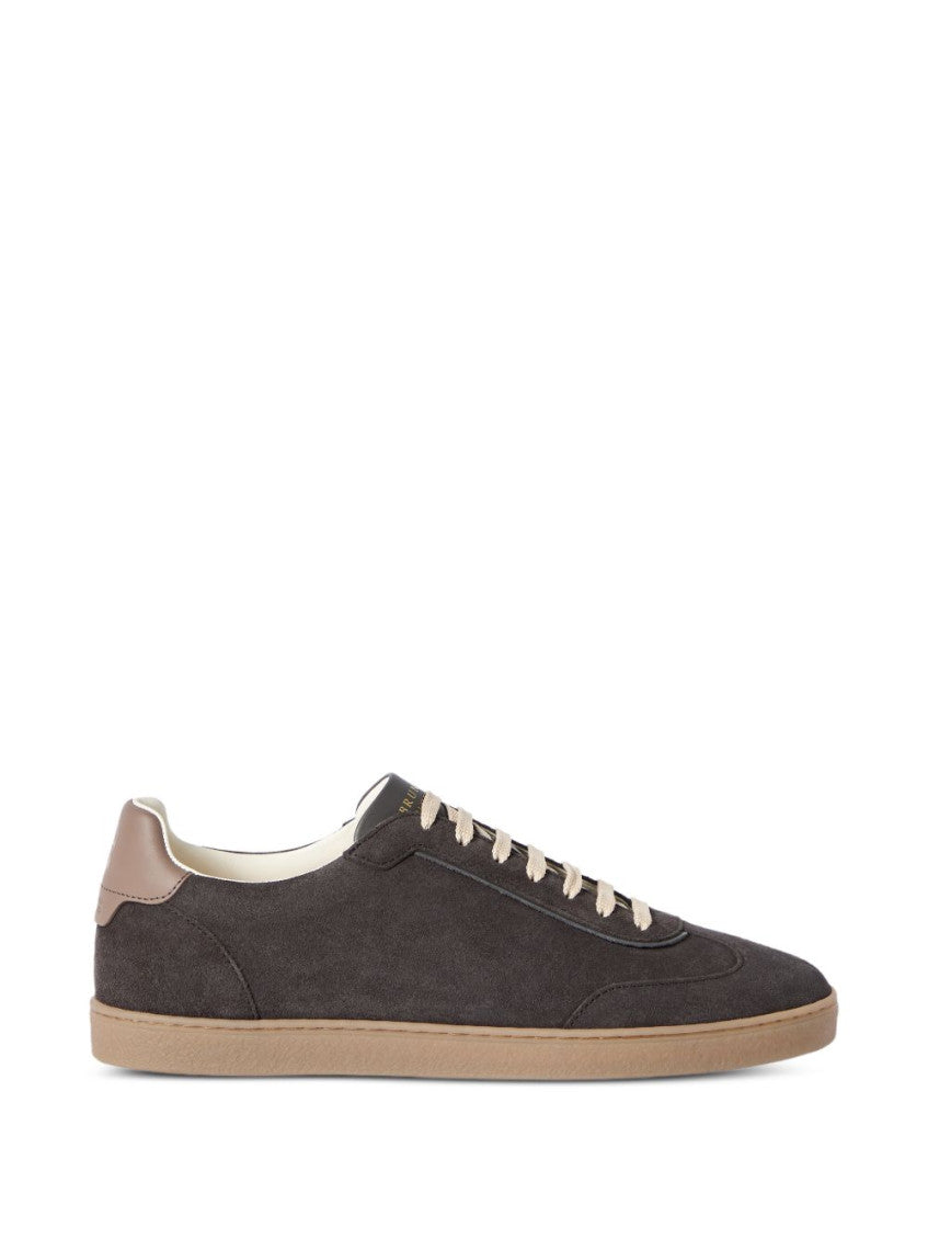 Maroon Suede Low-top Sneakers 1