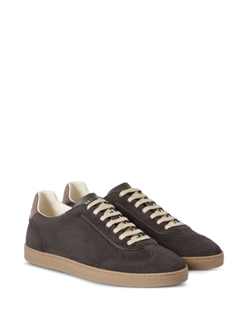 Maroon Suede Low-top Sneakers 3