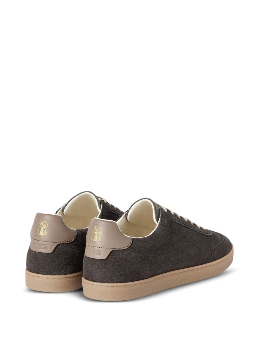Maroon Suede Low-top Sneakers 4