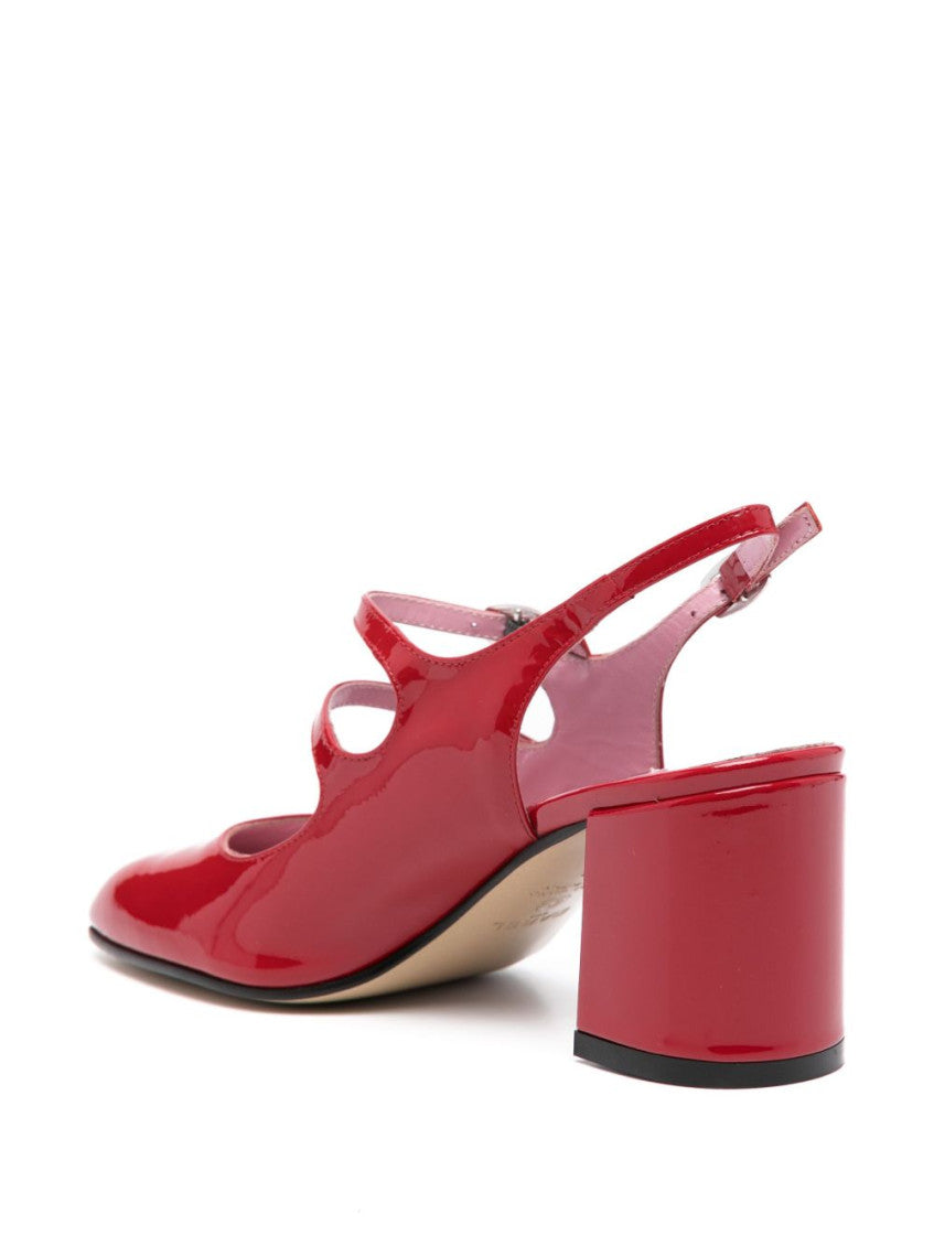 Red Leather Slingback Pumps 2