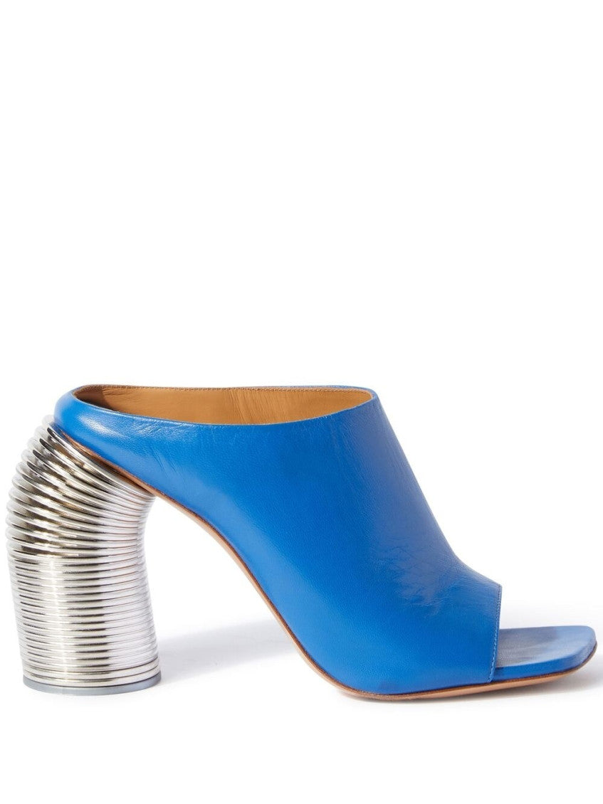 Blue Blue Slip On Heels 1