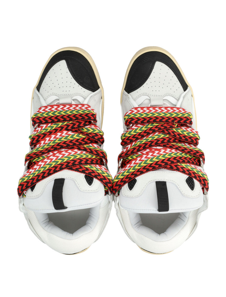 White Color Block Sneakers 2