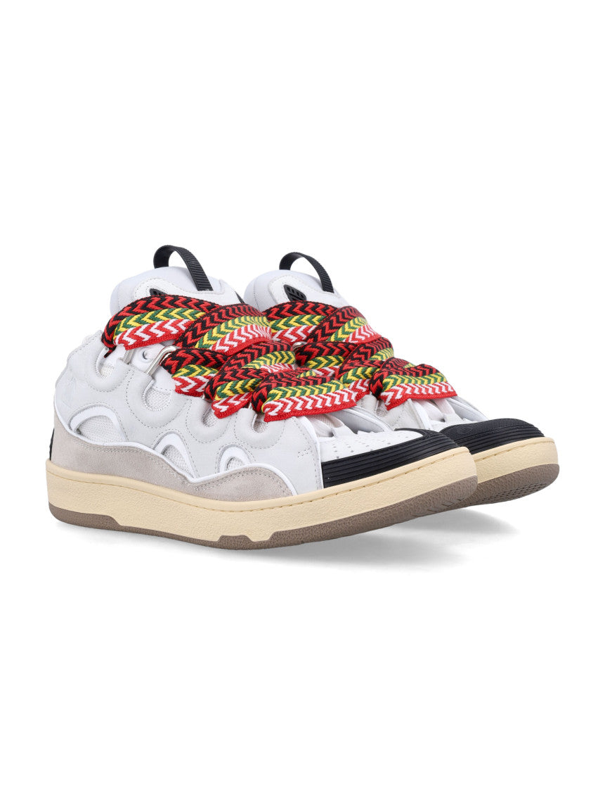 White Color Block Sneakers 3