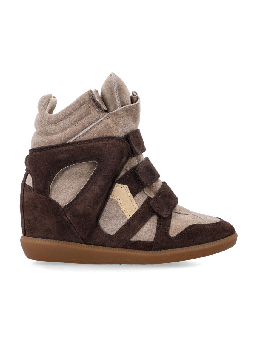 Brown Color Block Sneakers 1