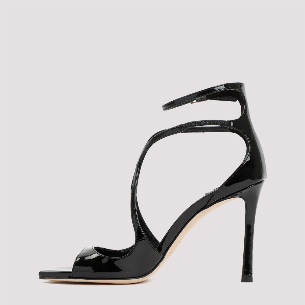 Black Open Toe Heels 4