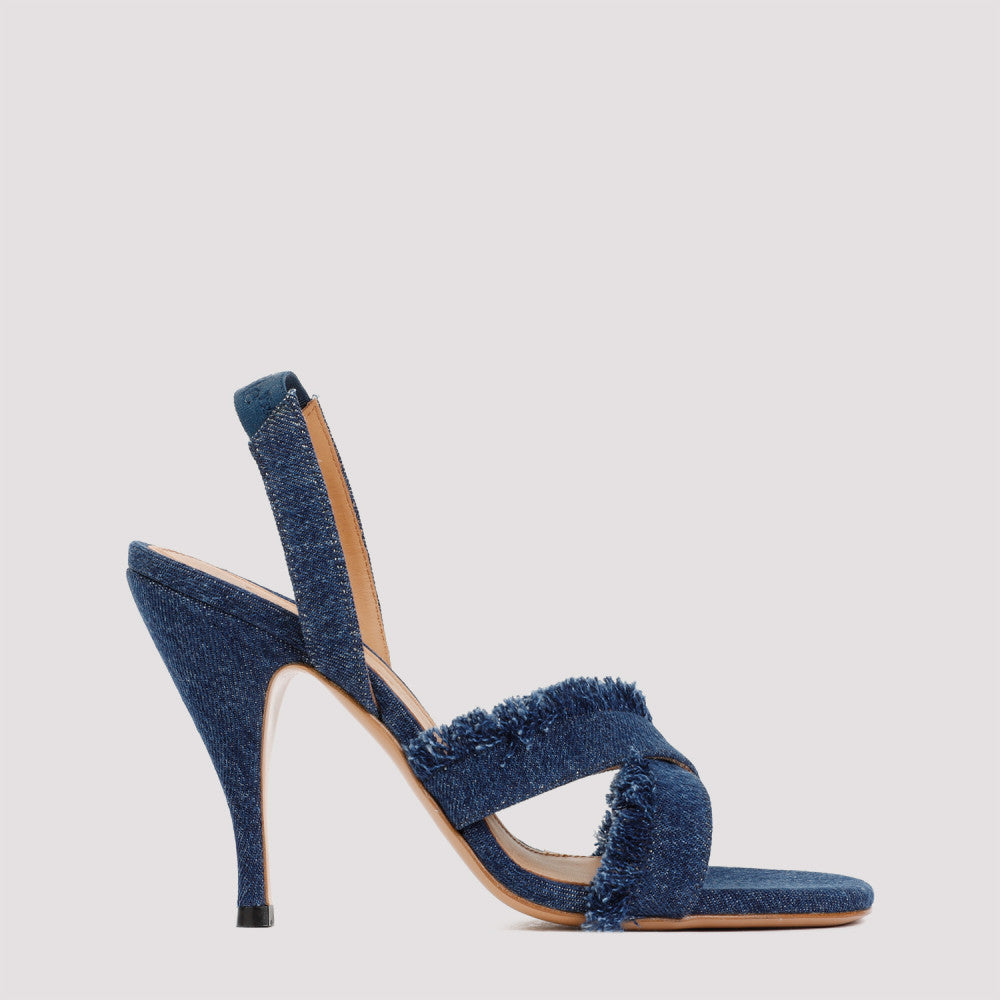 Denim Criss Cross Heels 2