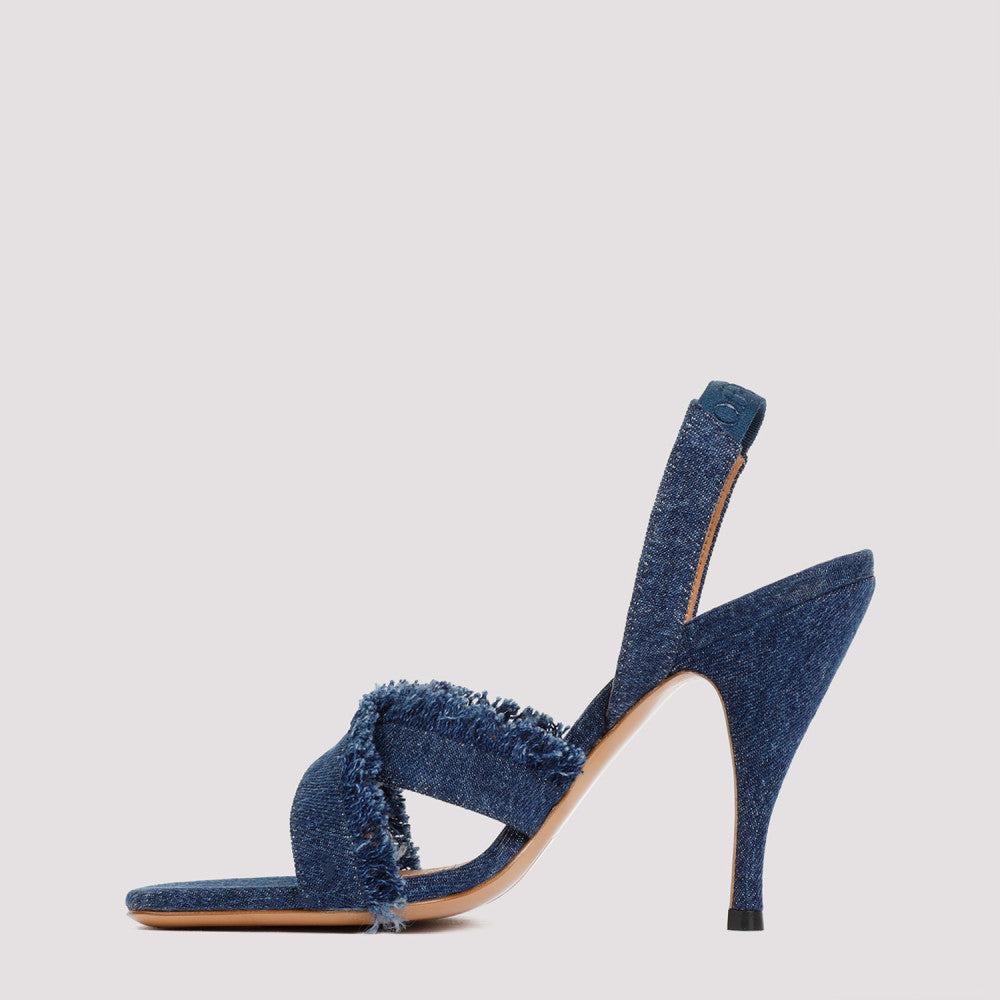 Denim Criss Cross Heels 4