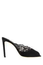 Black Lace Brigitte Mules 1