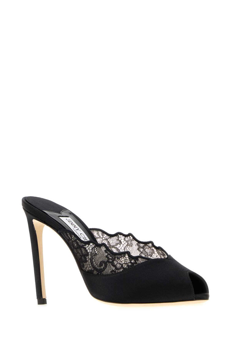 Black Lace Brigitte Mules 2