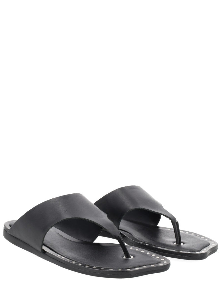 Black Leather Sandals 2