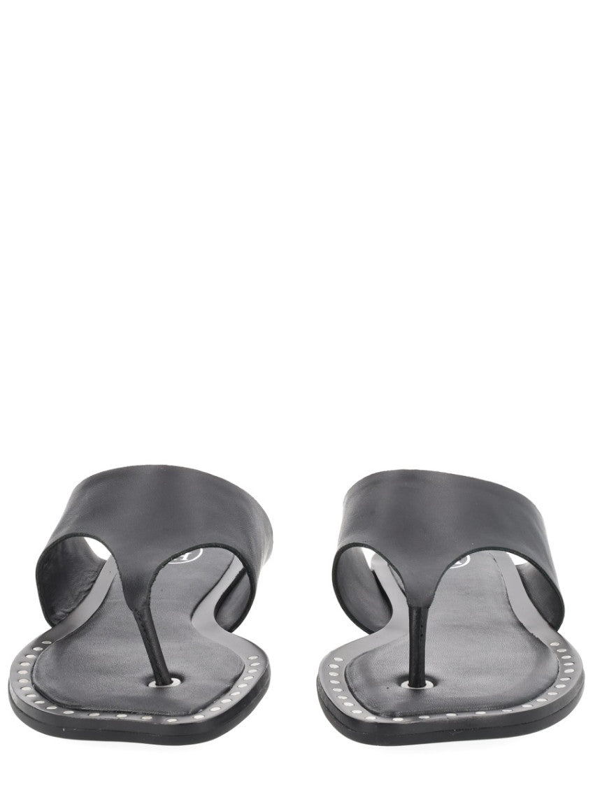 Black Leather Sandals 3