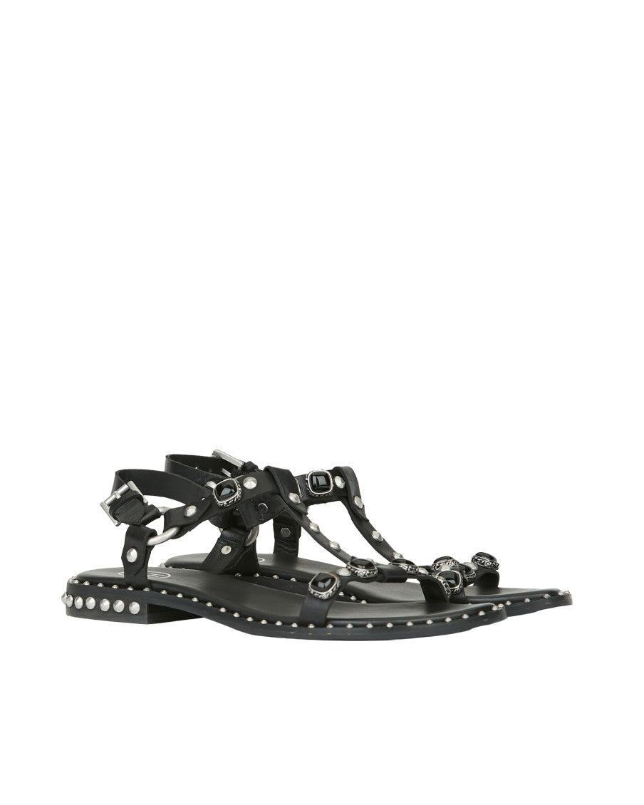 Black Studded Sandals 2