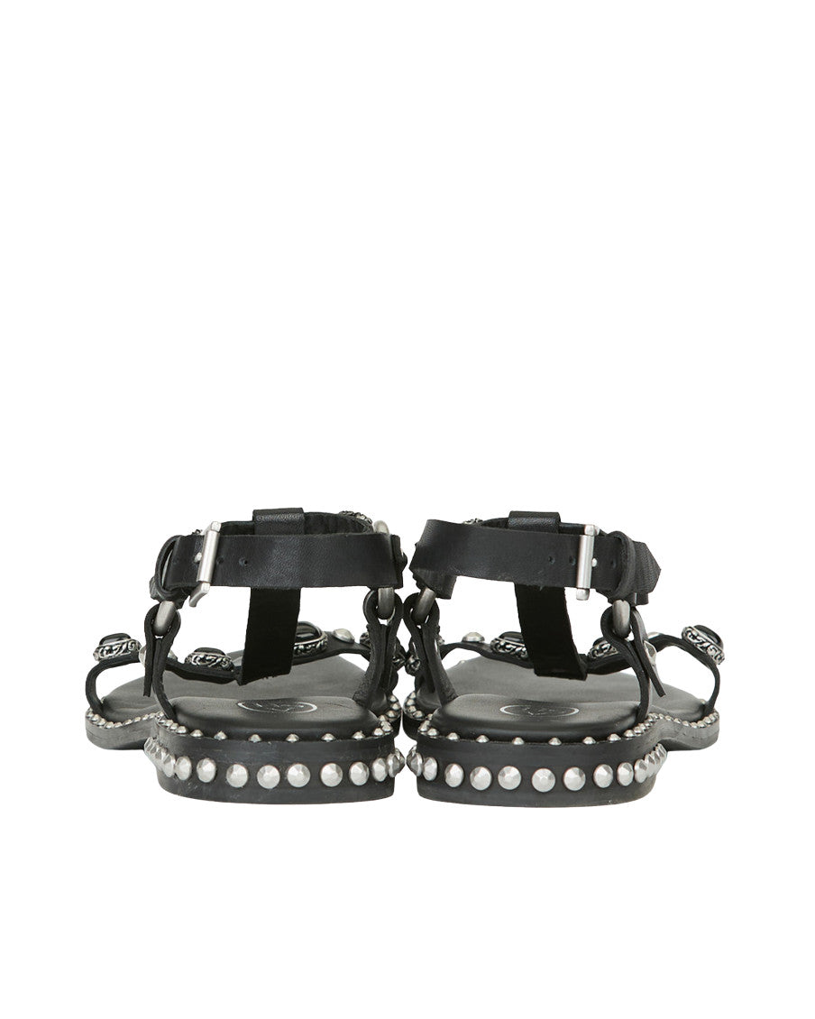 Black Studded Sandals 3