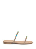 Beige Embellished Sandals 1