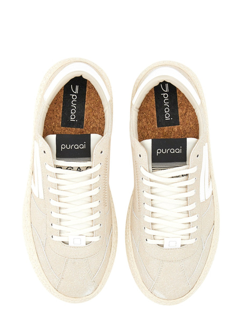 Beige Lace-up Sneakers 2