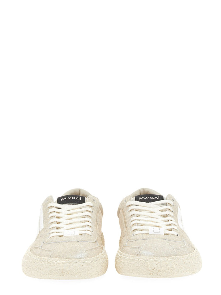 Beige Lace-up Sneakers 4