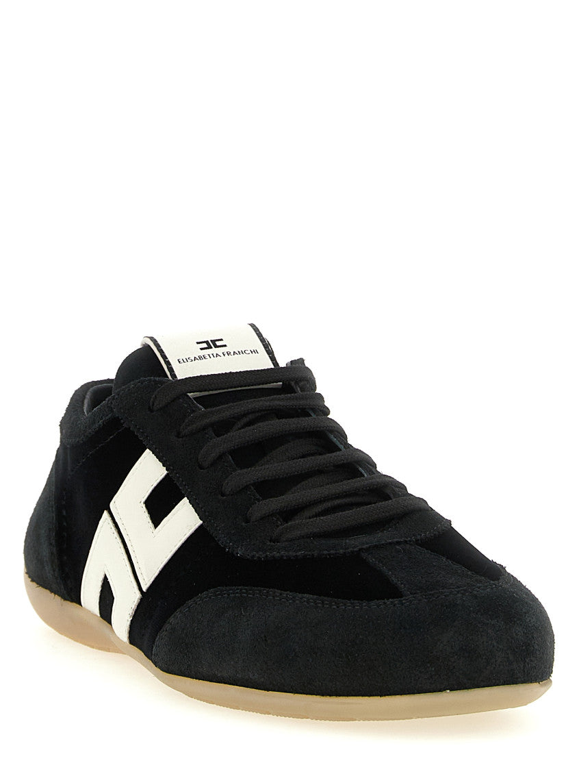 BlackWhite Lace-up Sneakers 2