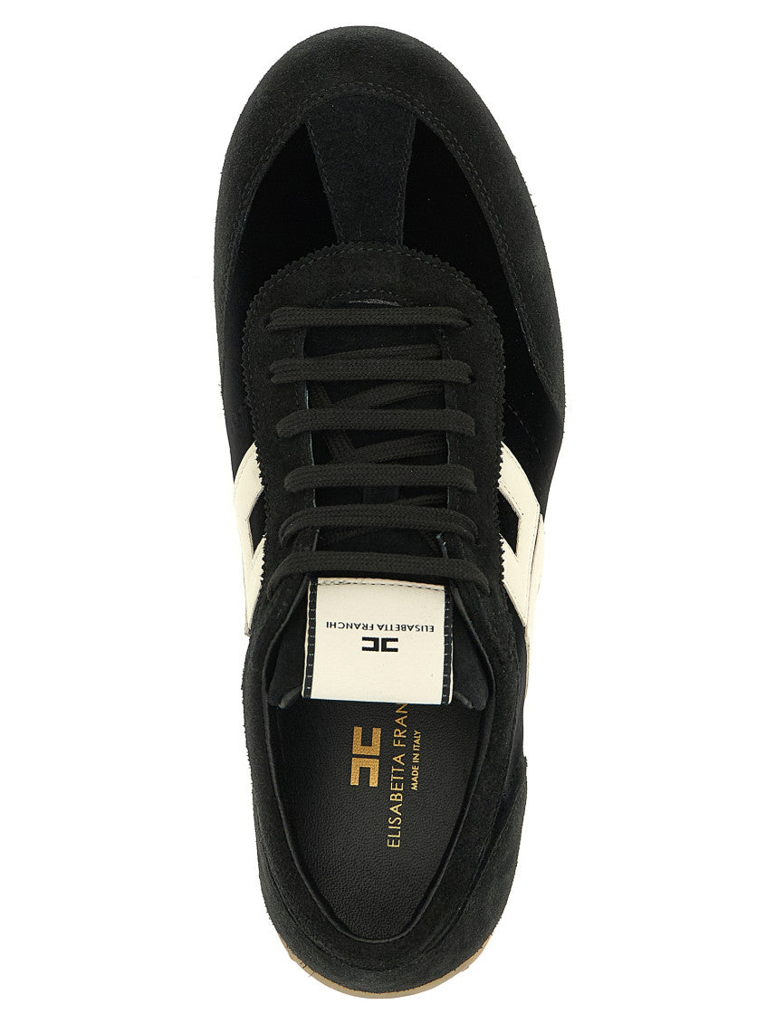 BlackWhite Lace-up Sneakers 4