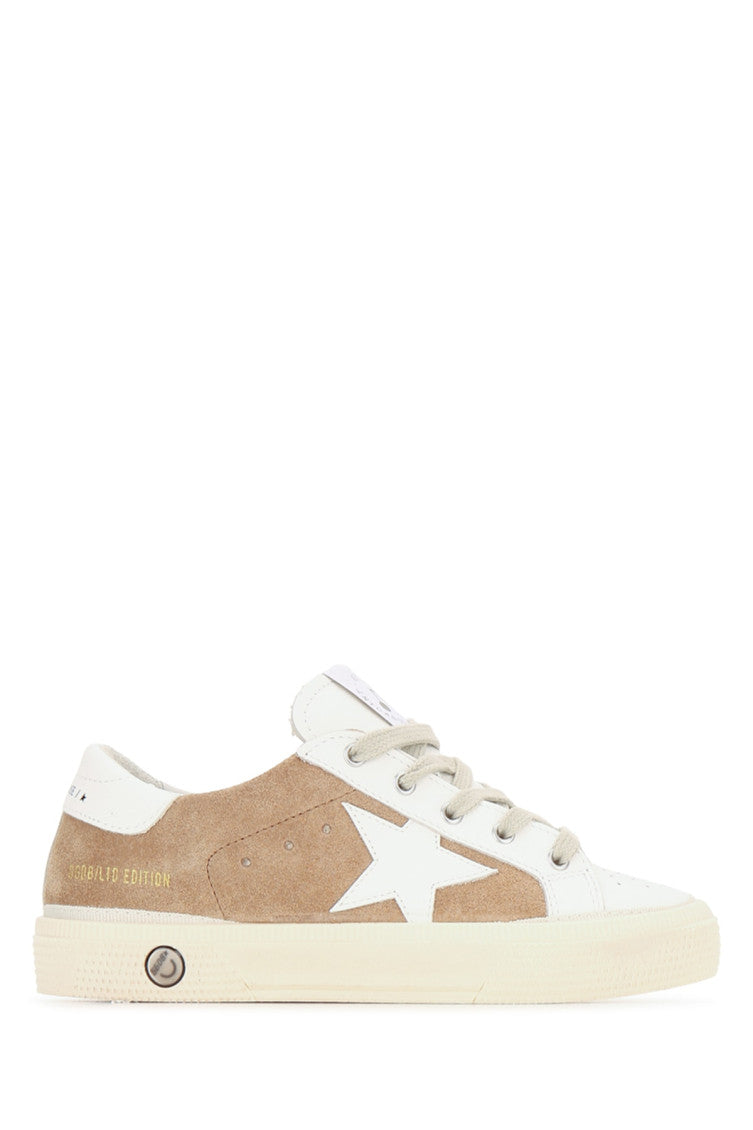 Beige Lace up Sneakers 1
