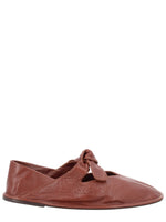 Brown Leather Ballet Flats 1
