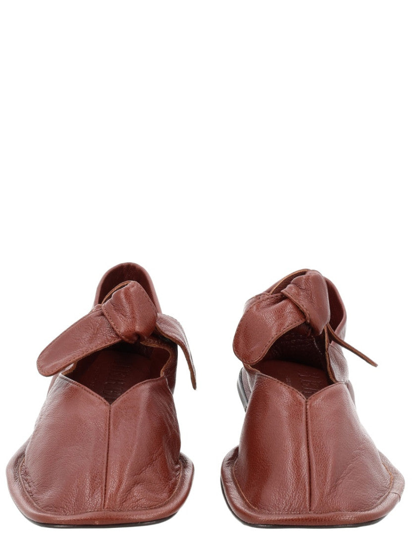 Brown Leather Ballet Flats 3