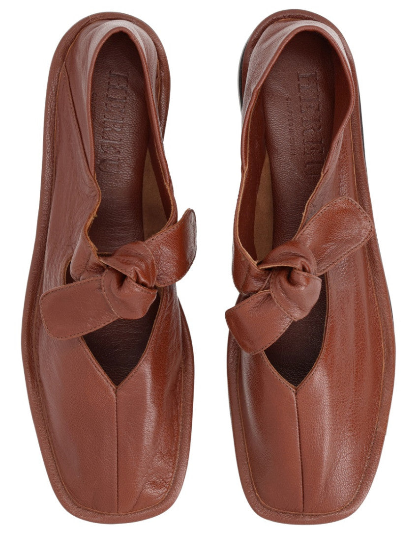 Brown Leather Ballet Flats 5
