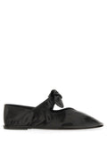 Black Leather Ballet Flats 1