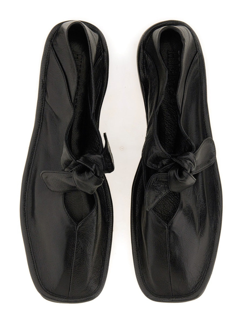 Black Leather Ballet Flats 6