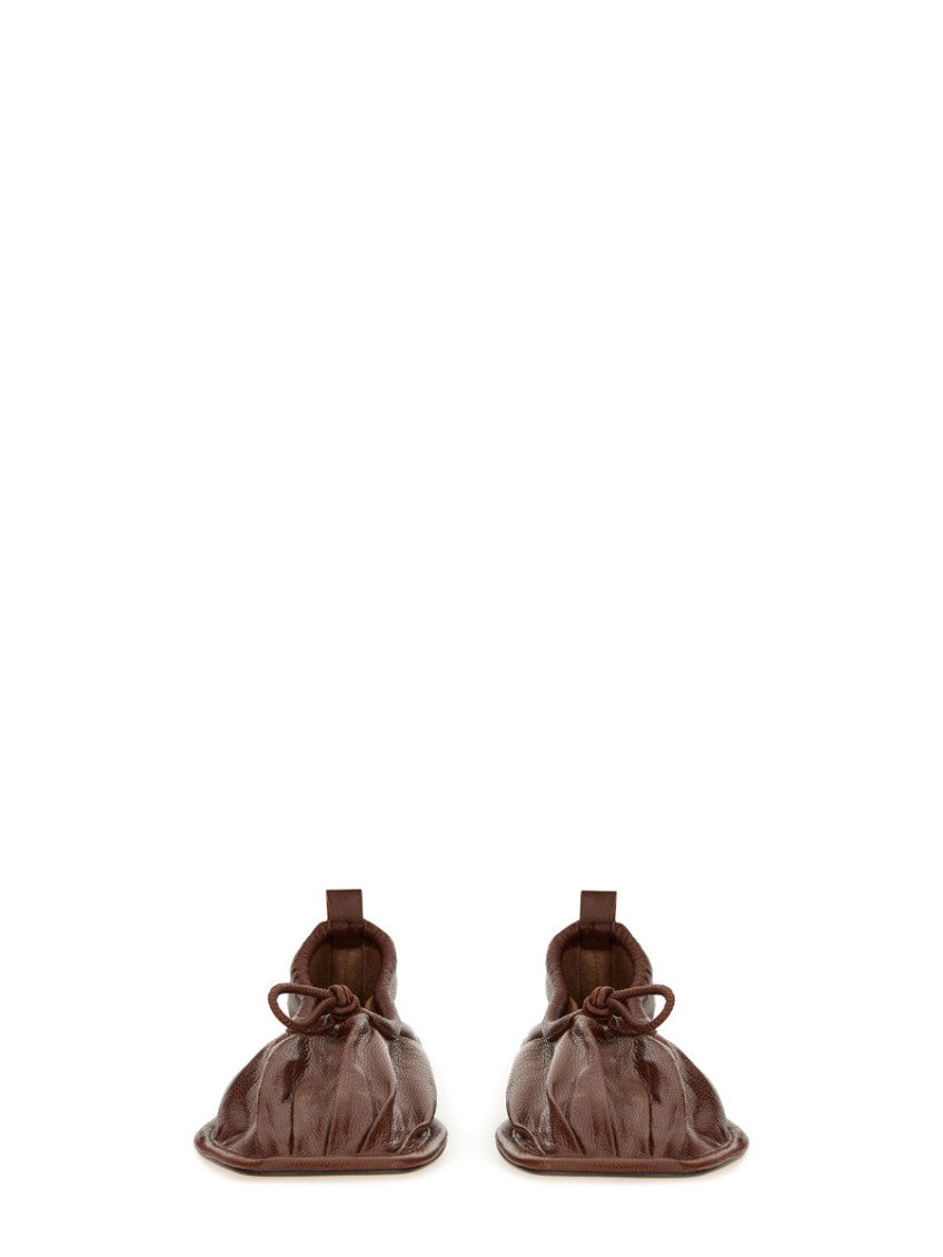 Brown Leather Ballet Flats 4