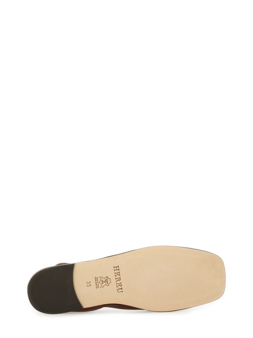 Brown Leather Ballet Flats 5