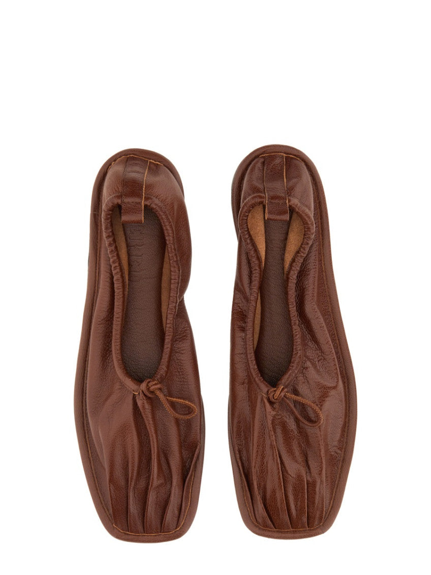Brown Leather Ballet Flats 6