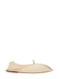 Beige Leather Ballet Flats 1