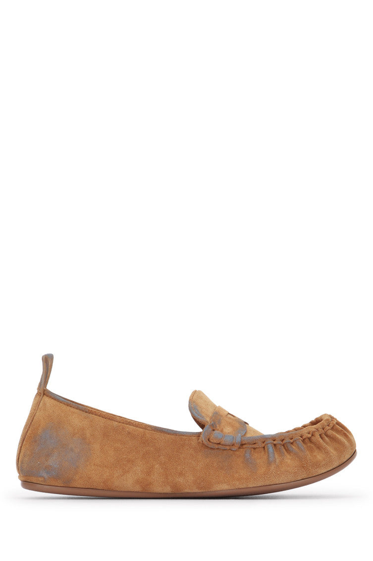 Beige Suede Loafers 1