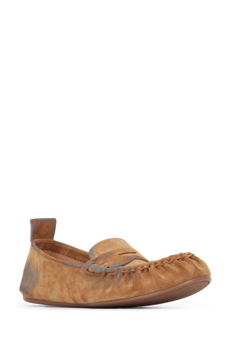 Beige Suede Loafers 2