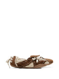 Brown Color Block Ballet Flats 1