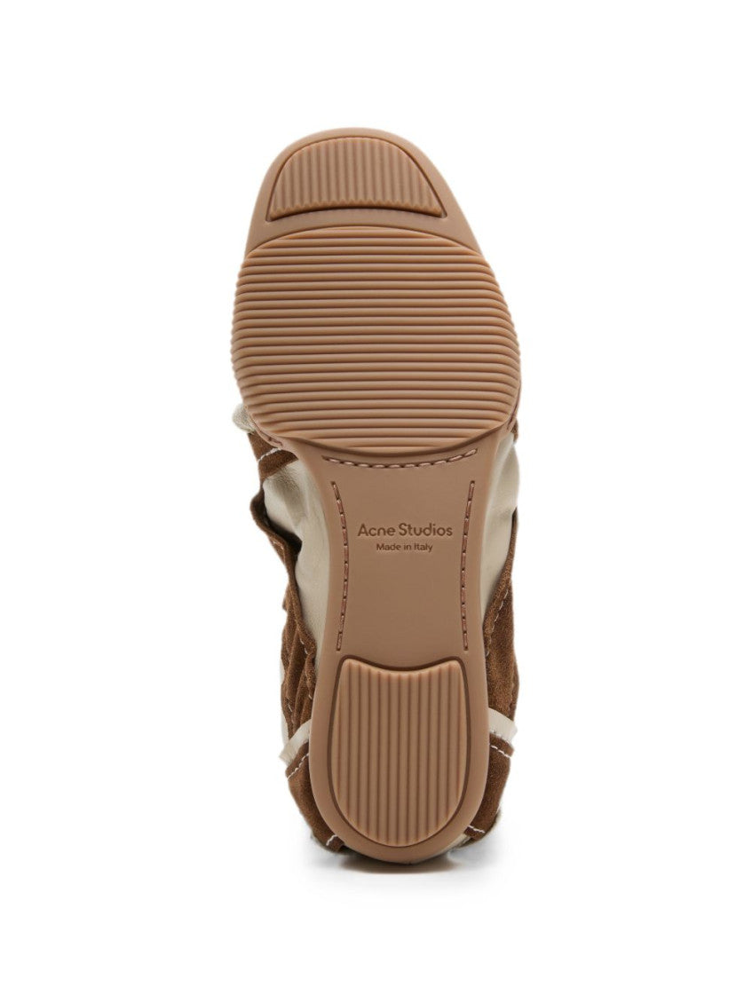 Brown Color Block Ballet Flats 4