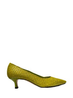Green Woven Pumps 1
