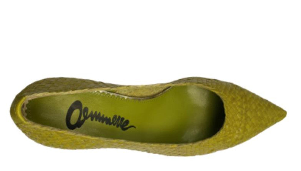Green Woven Pumps 3