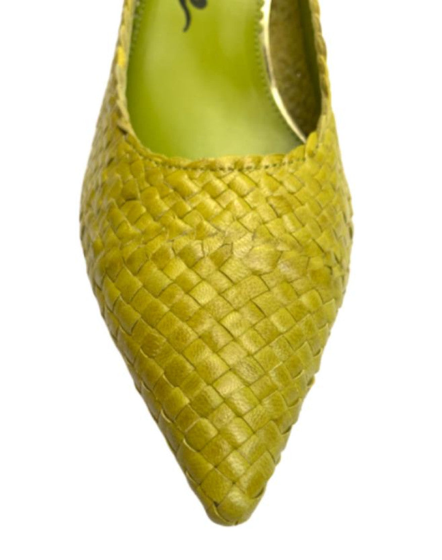 Green Woven Pumps 4