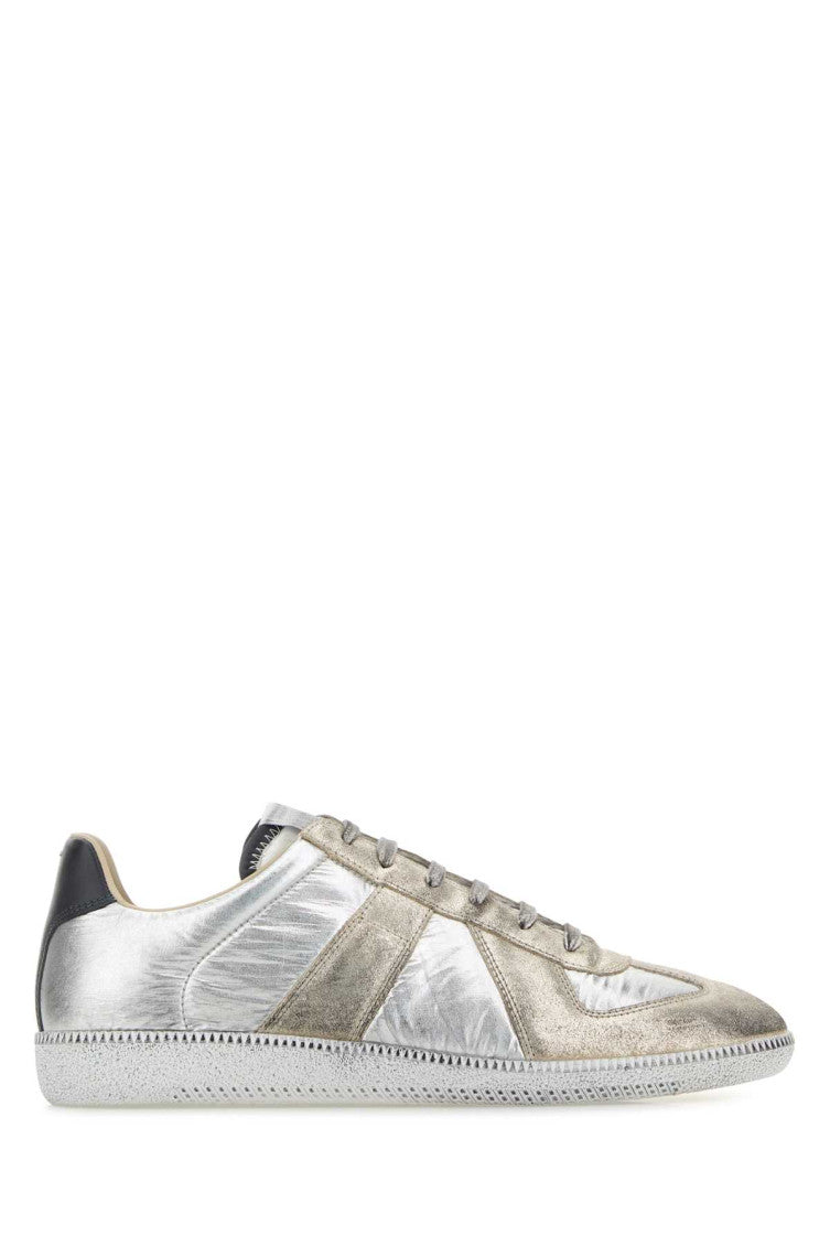 Silver Low Top Sneakers 1