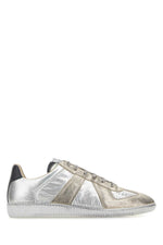 Silver Low Top Sneakers 1
