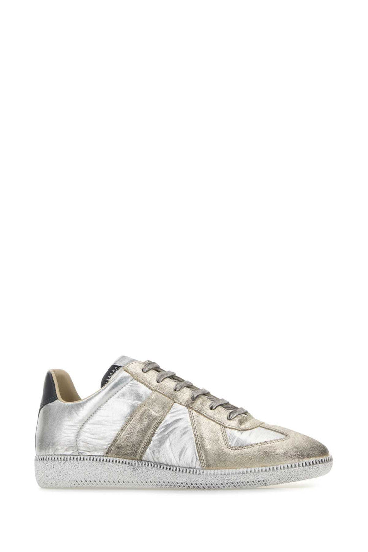 Silver Low Top Sneakers 2