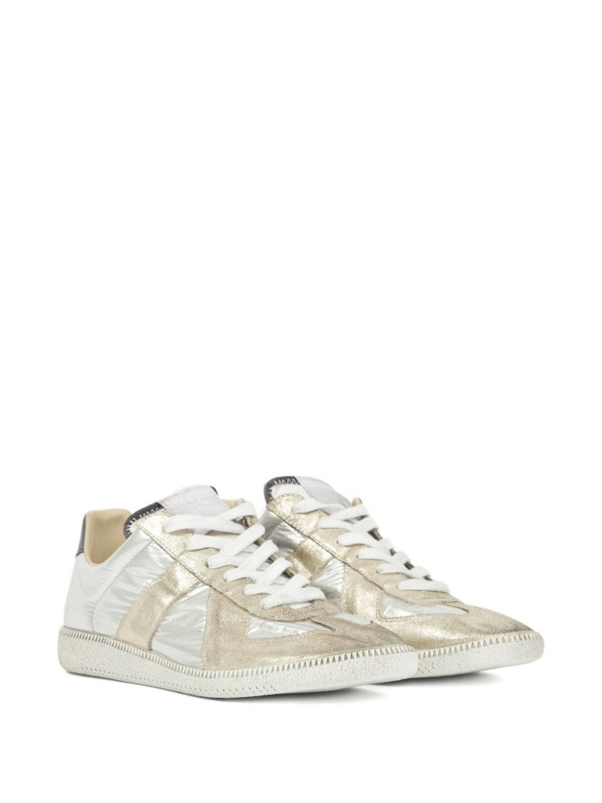Silver Low Top Sneakers 3