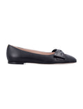 Black Leather Ballet Flats 1